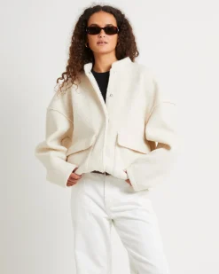 Boucle Bomber Jacket