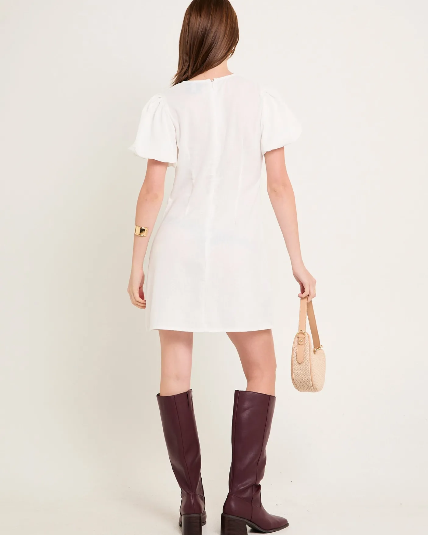 Bow Cap Sleeve Mini Dress