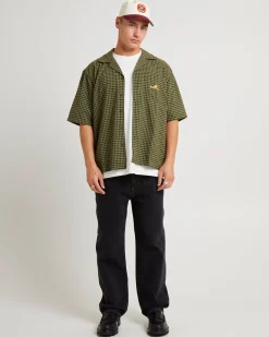 Box Resort Shirt Green Check