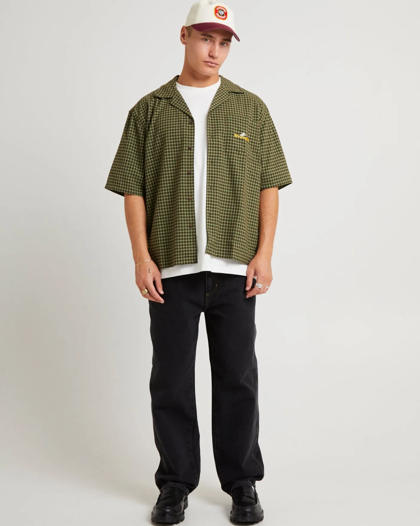 Box Resort Shirt Green Check