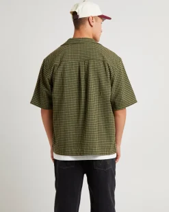 Box Resort Shirt Green Check