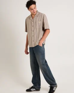 Box Resort Shirt Hessian Stripe