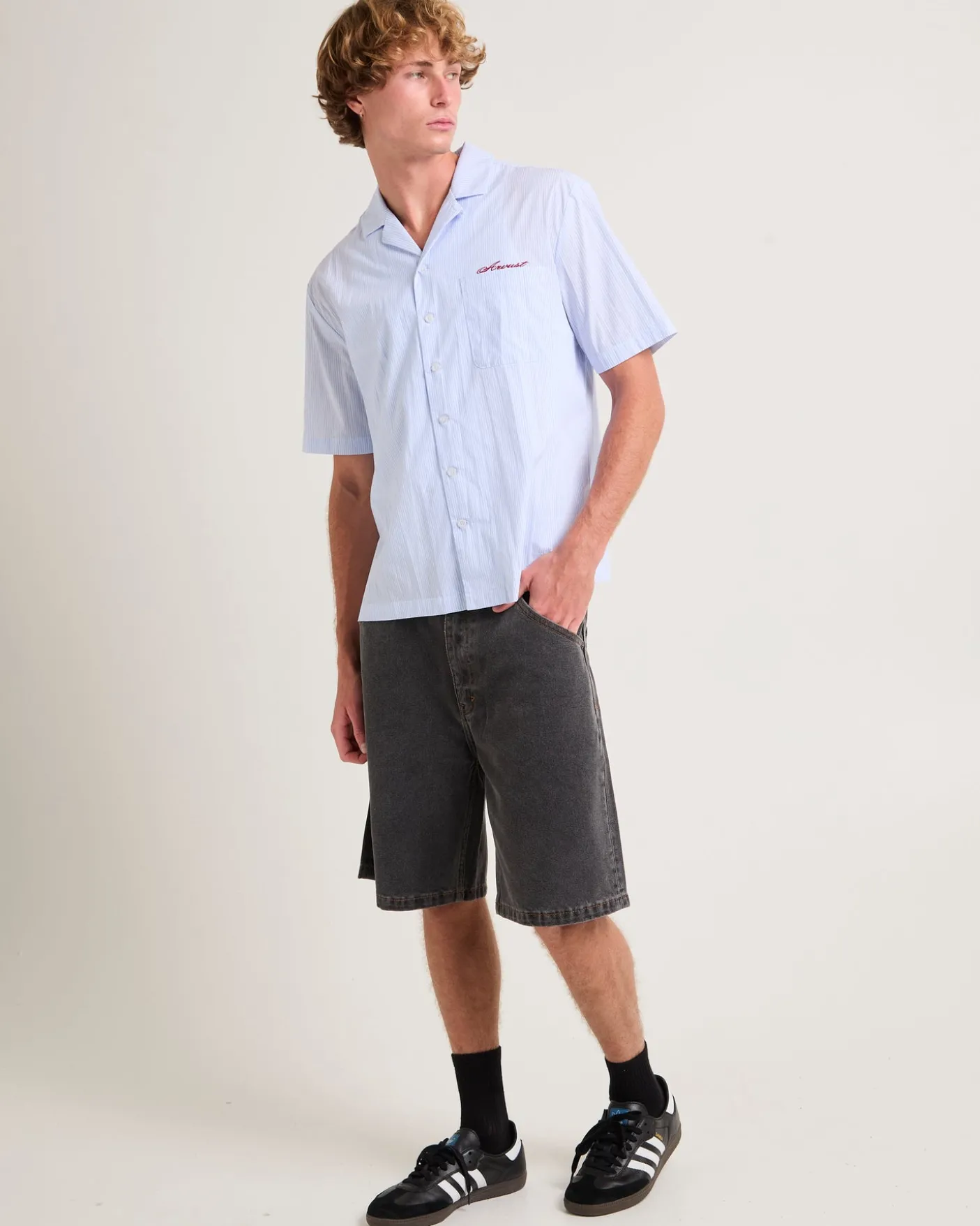 Box Striped Short Sleeve Shirt