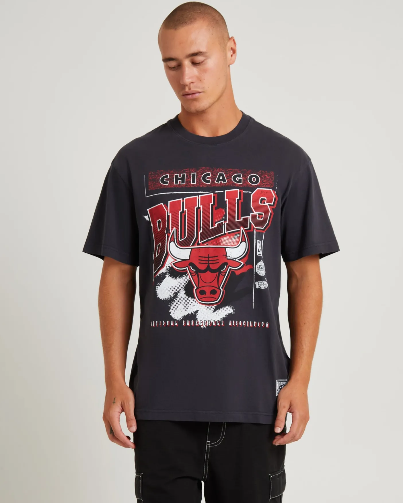 Brush Off 2.0 Bulls Short Sleeve T-Shirt Faded Black