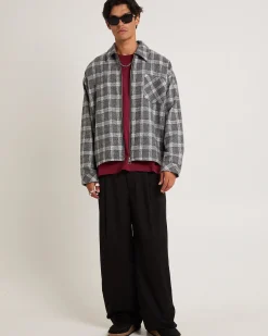 Brushed Check Zip Jacket