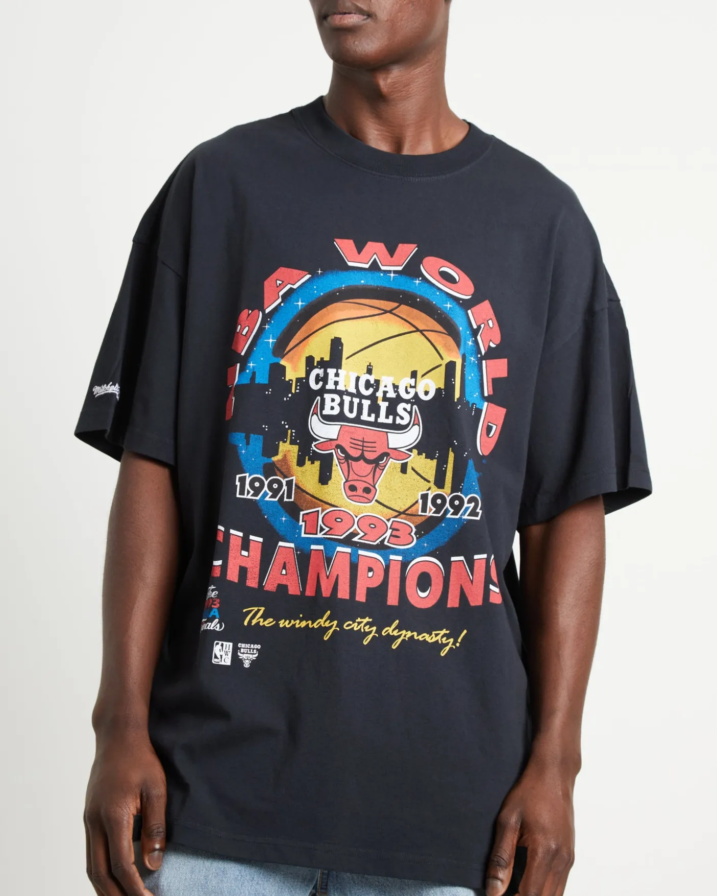 Bulls Finals Champions Short Sleeve T-Shirt in Faded Black