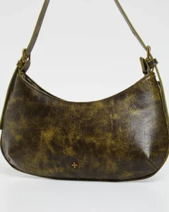 Cari Shoulder Bag Green Distressed
