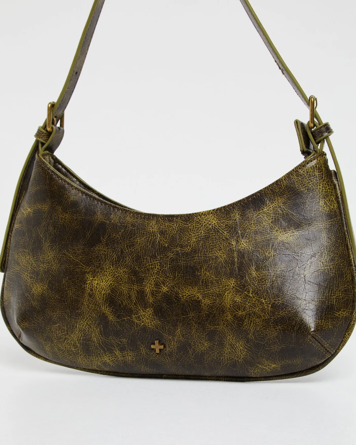 Cari Shoulder Bag Green Distressed