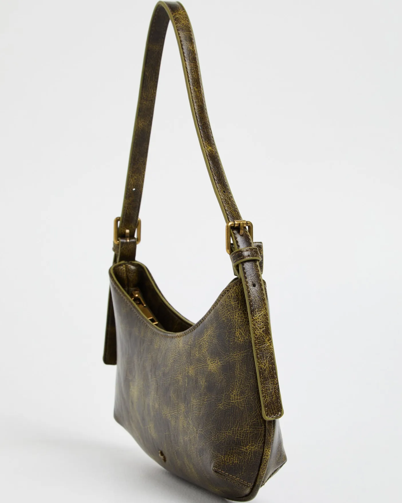 Cari Shoulder Bag Green Distressed