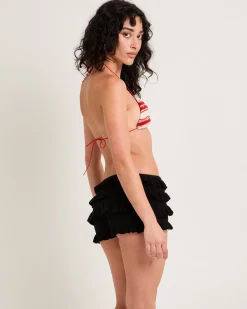 Cata Micro Triangle Ruffle Knit Bikini Top