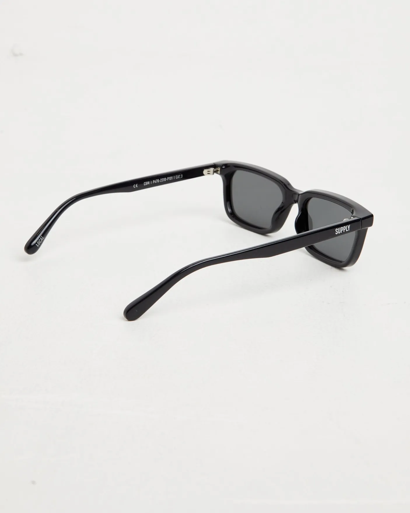 CBM Polished Sunglasses in Black/Dark Grey
