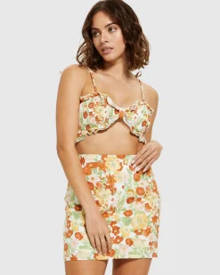 Celest Floral Shirred Top