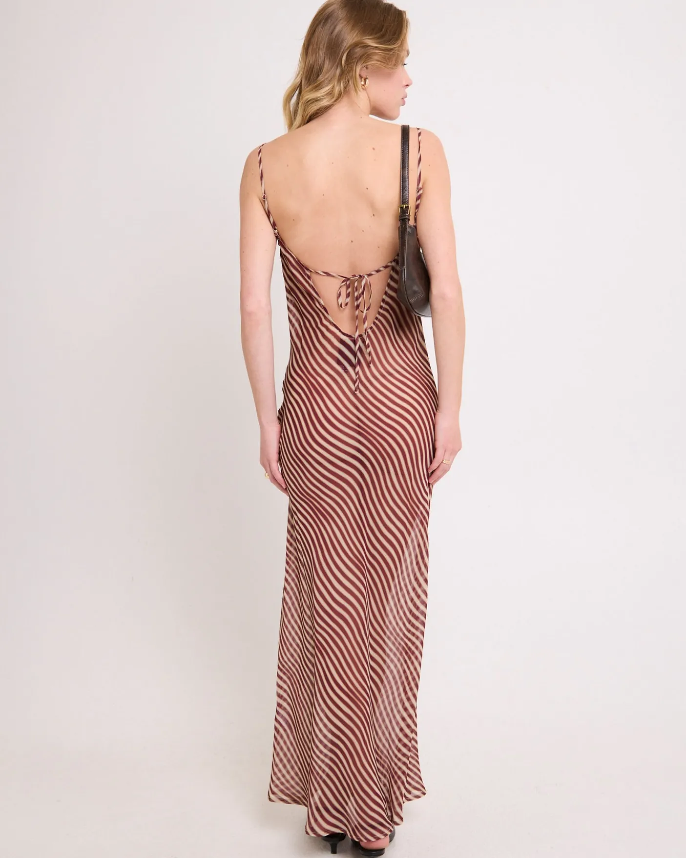 Celly Cowl Sheer Maxi Dress