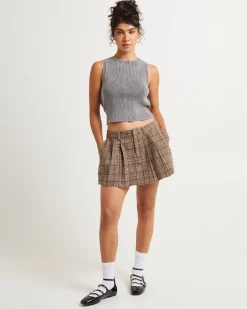 Check Kilt Mini Skirt