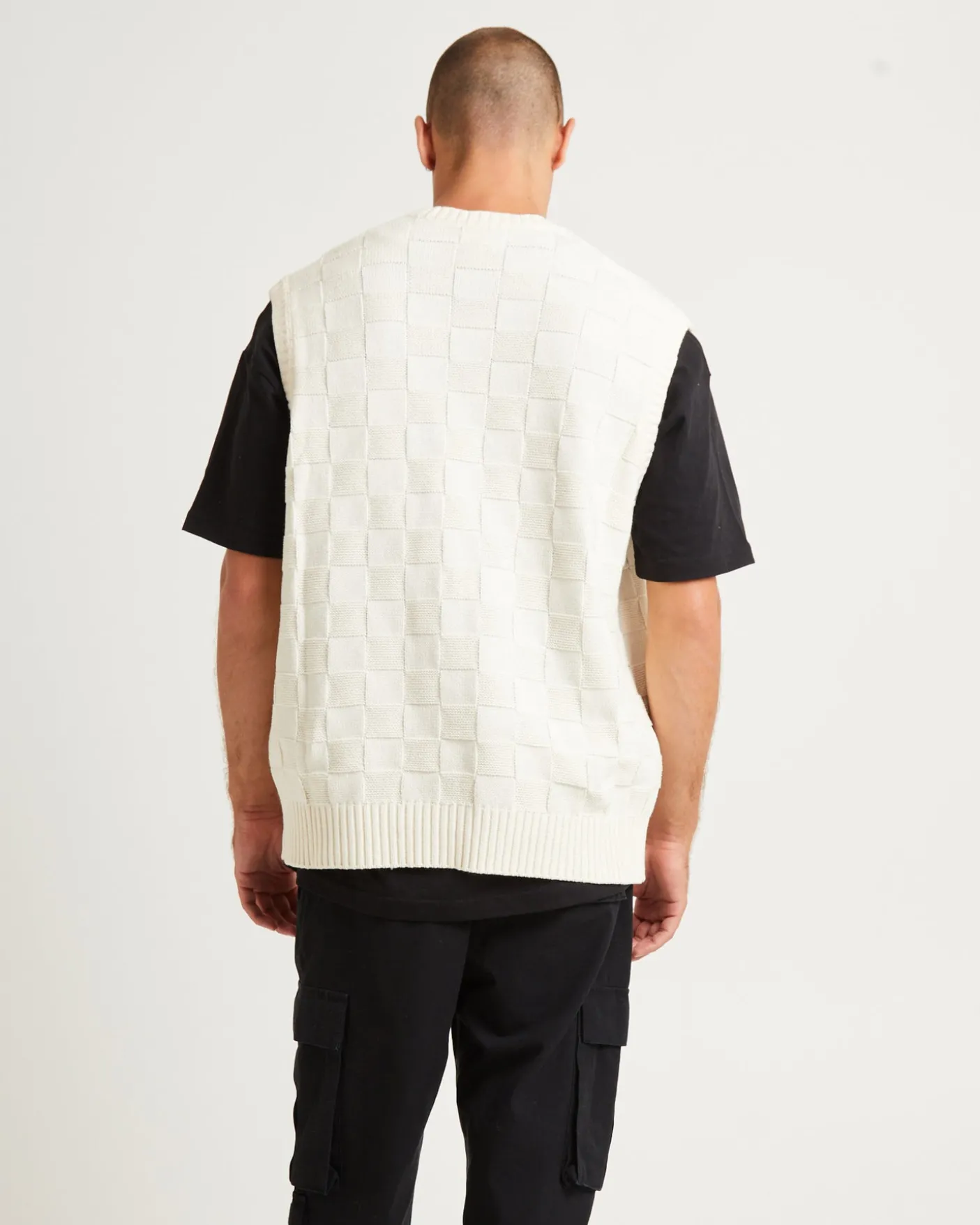 Check Knit Vest