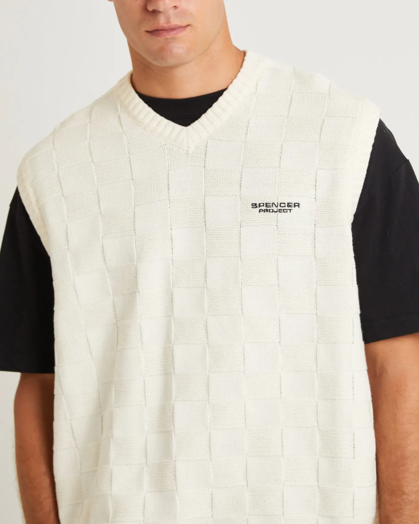 Check Knit Vest