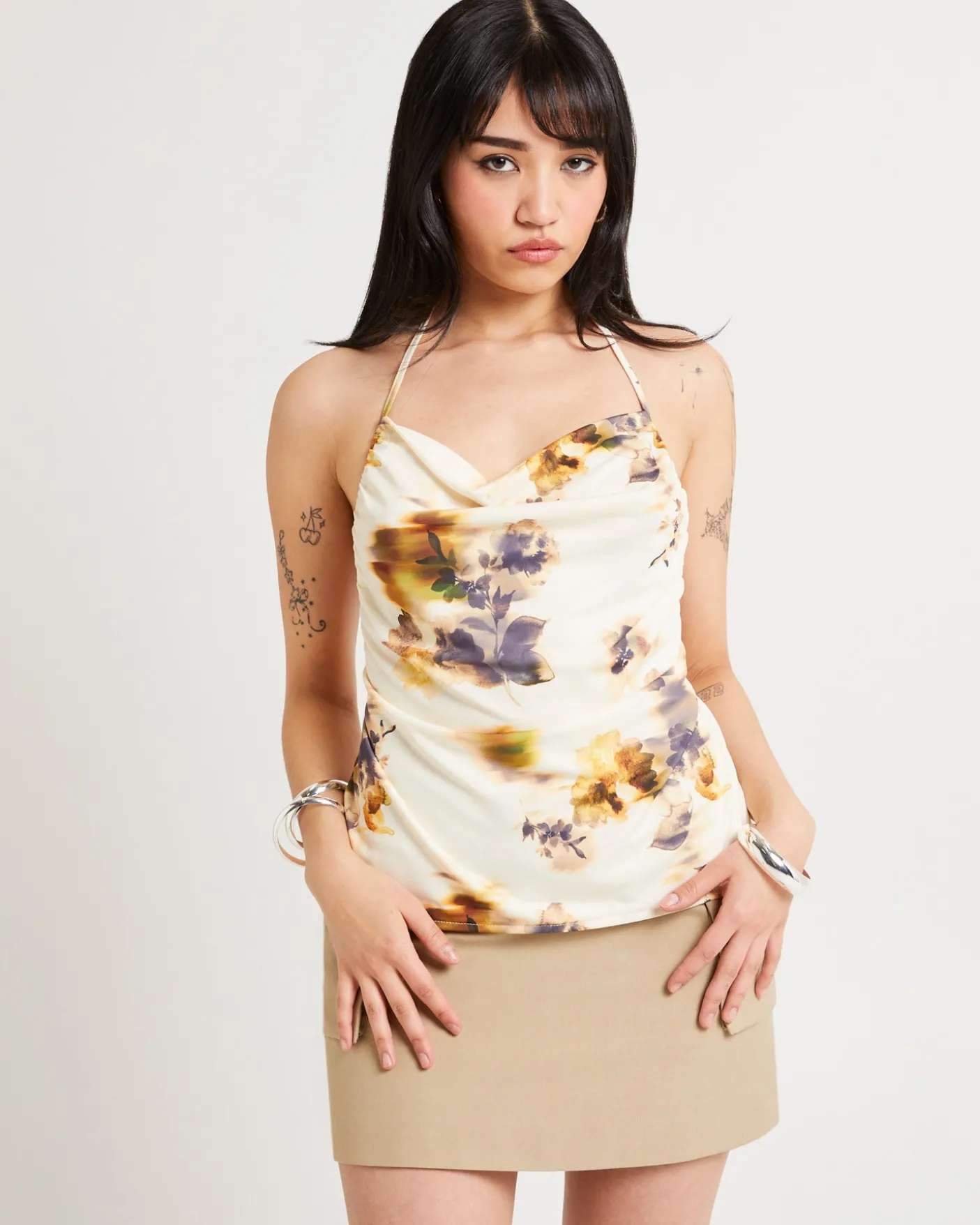 Chloe Halter Cowl Neck Top
