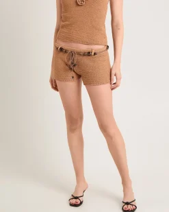 Clara Low Rise Metallic Knit Short