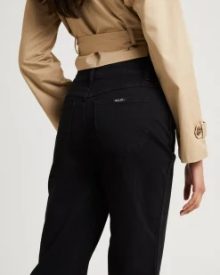 Classic Flare Crop Denim Jeans Jet