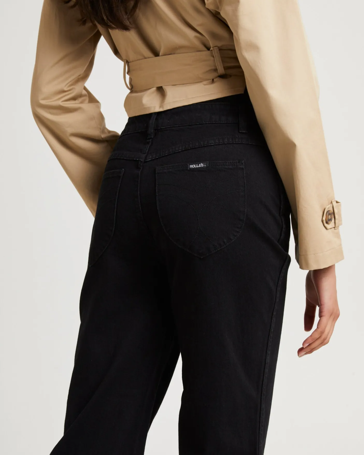 Classic Flare Crop Denim Jeans Jet