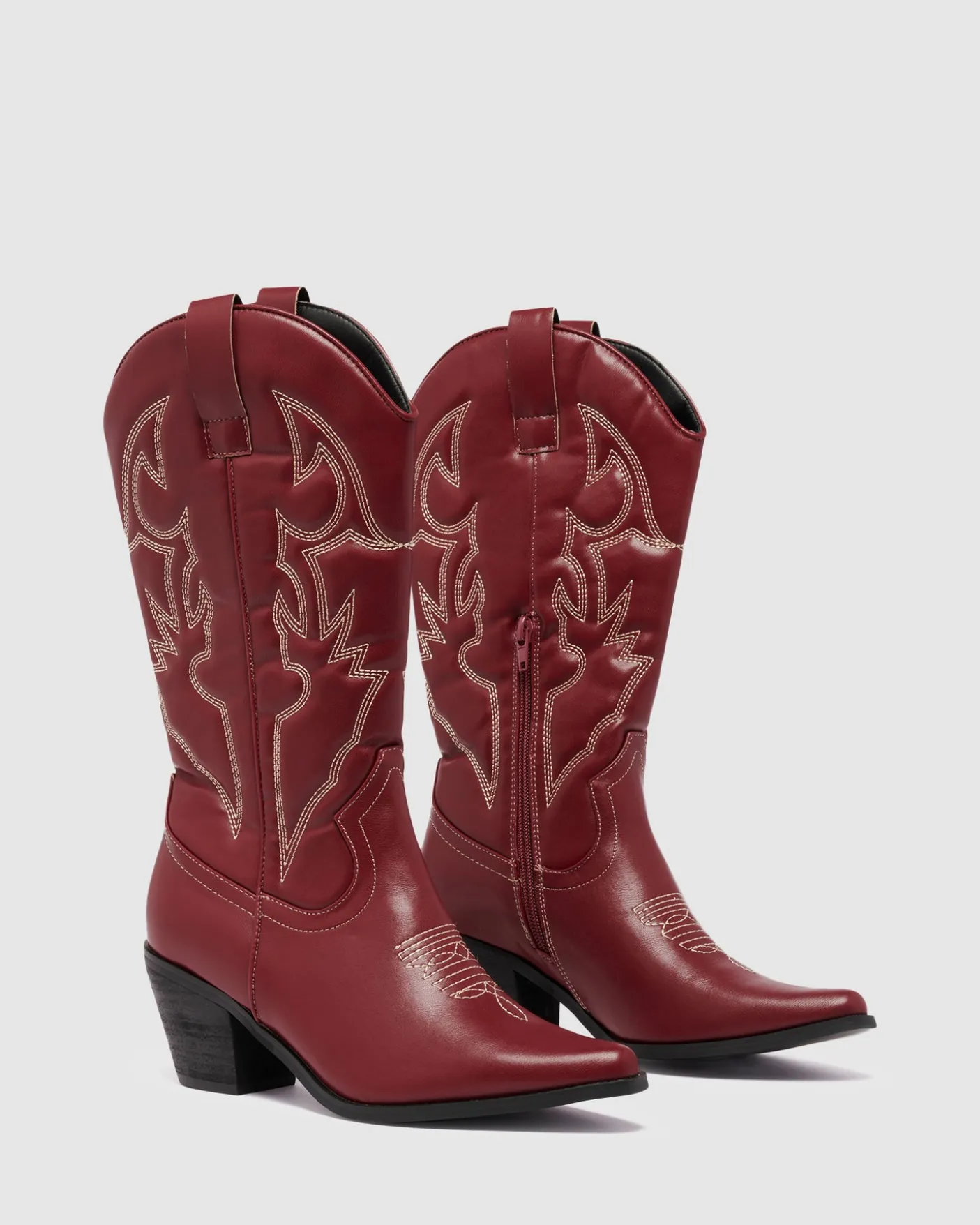 Clayton Western Boot Cherry