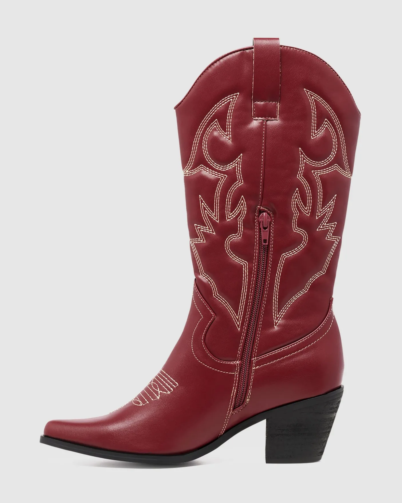 Clayton Western Boot Cherry