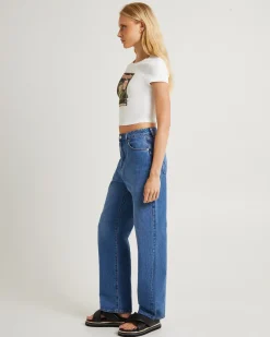 Cobra Rose Baby Rib Tee Vintage White