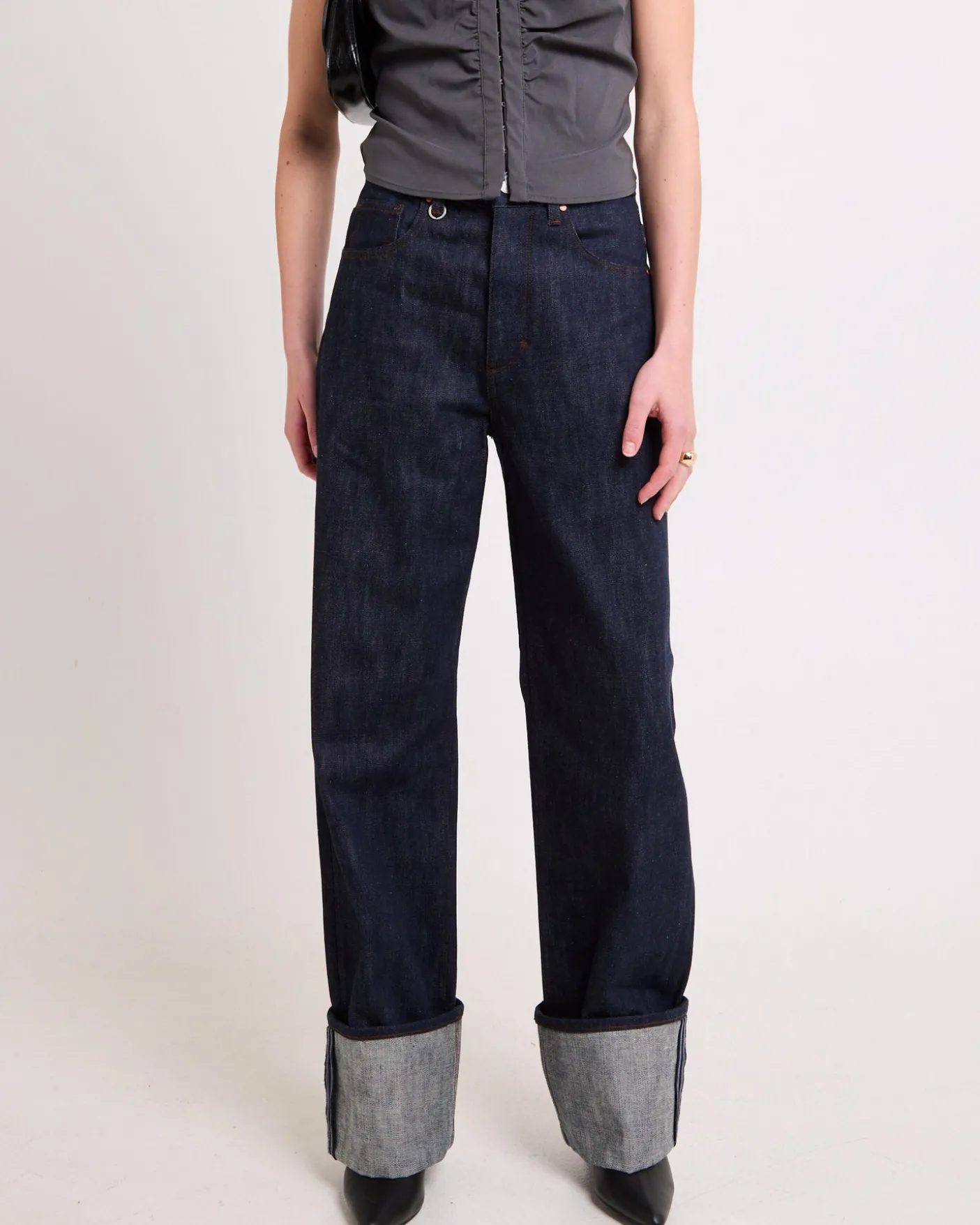Coco Relaxed Denim Jeans Turn Up