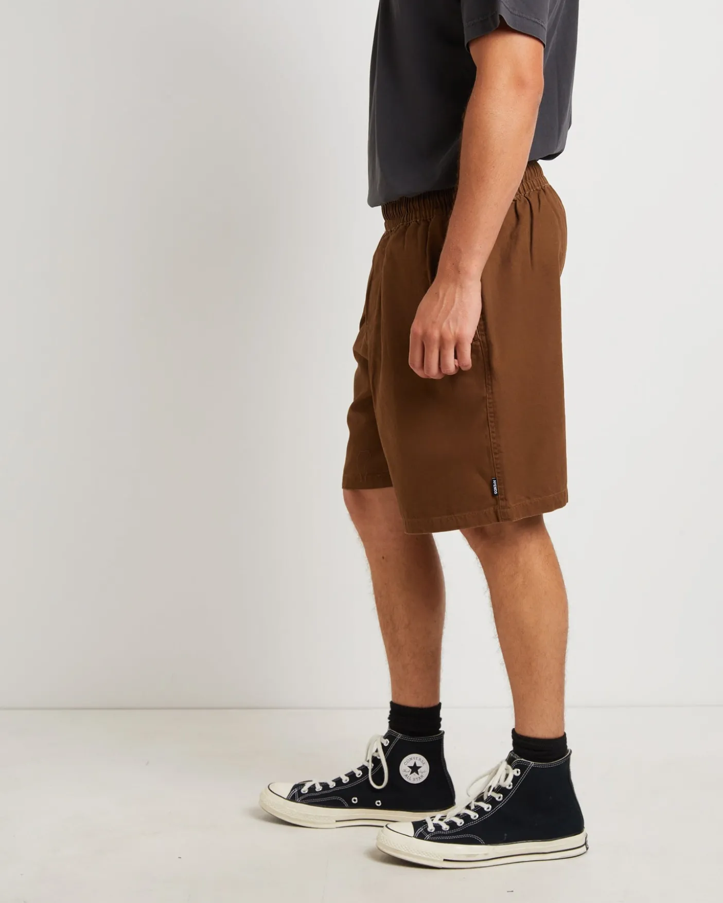 Collage Recycled 18" Swim Shorts in Brown