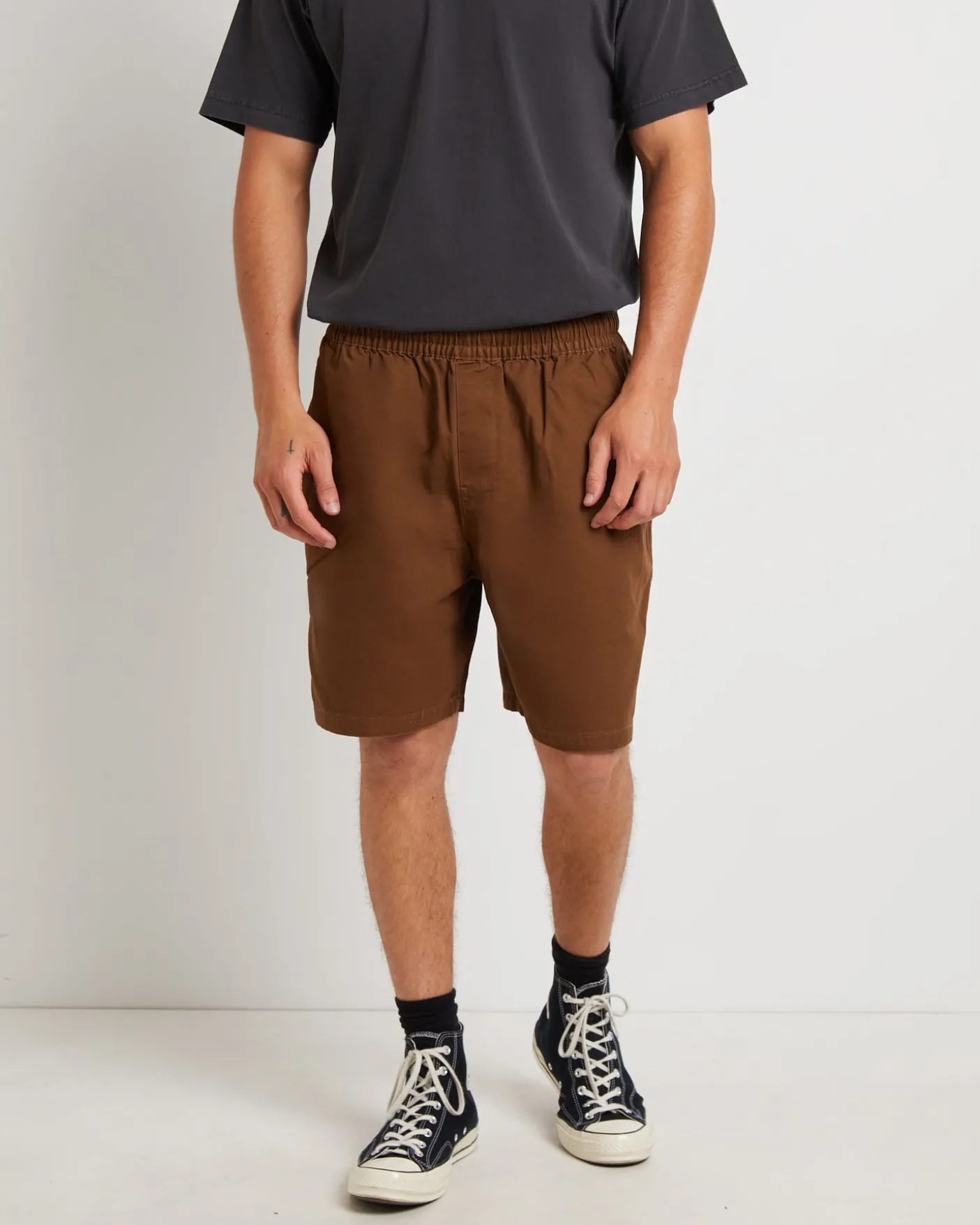 Collage Recycled 18" Swim Shorts in Brown