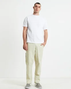 Contrast Stitch Pants Cream