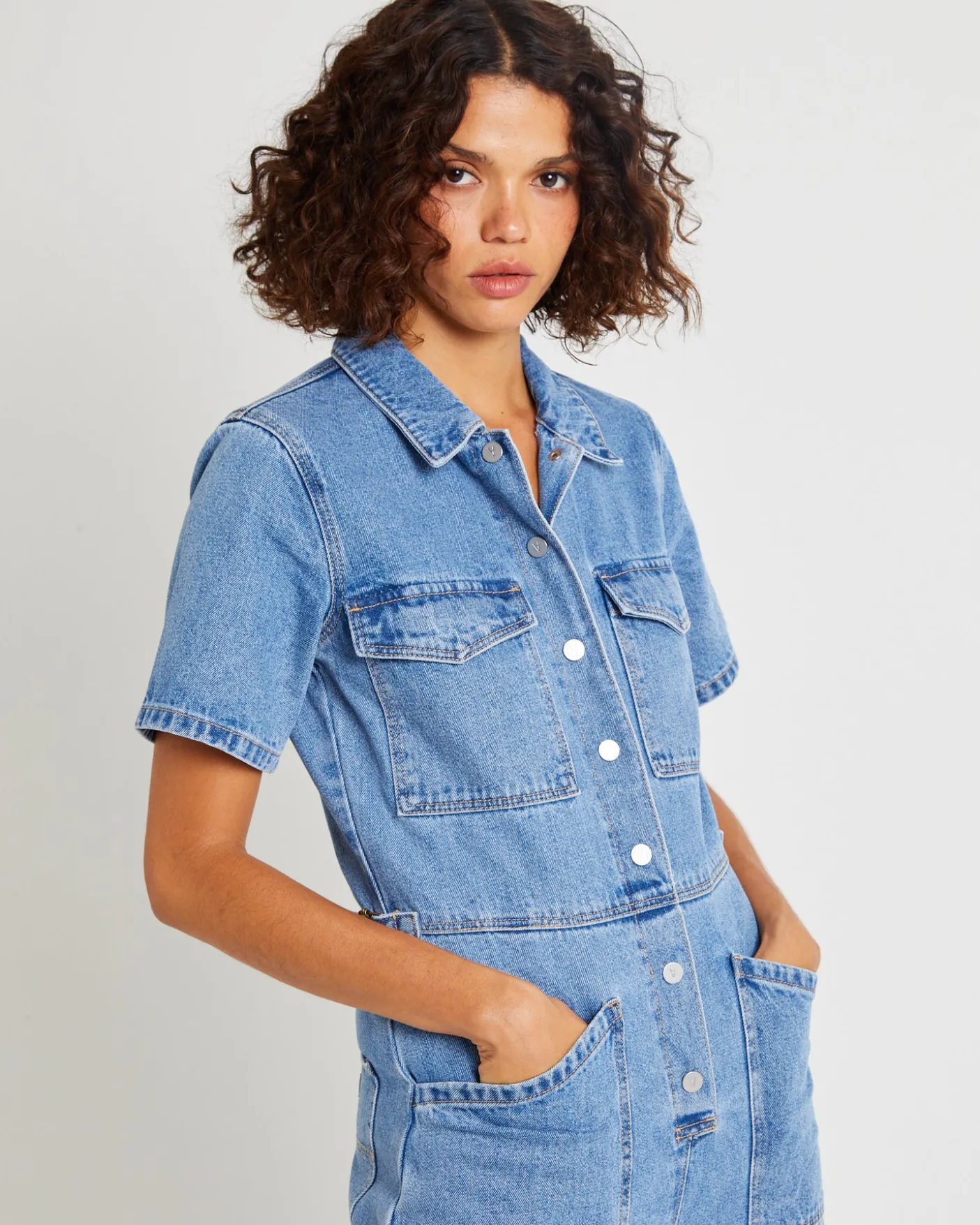 Coverall Ada Denim Jumpsuit Light Vintage