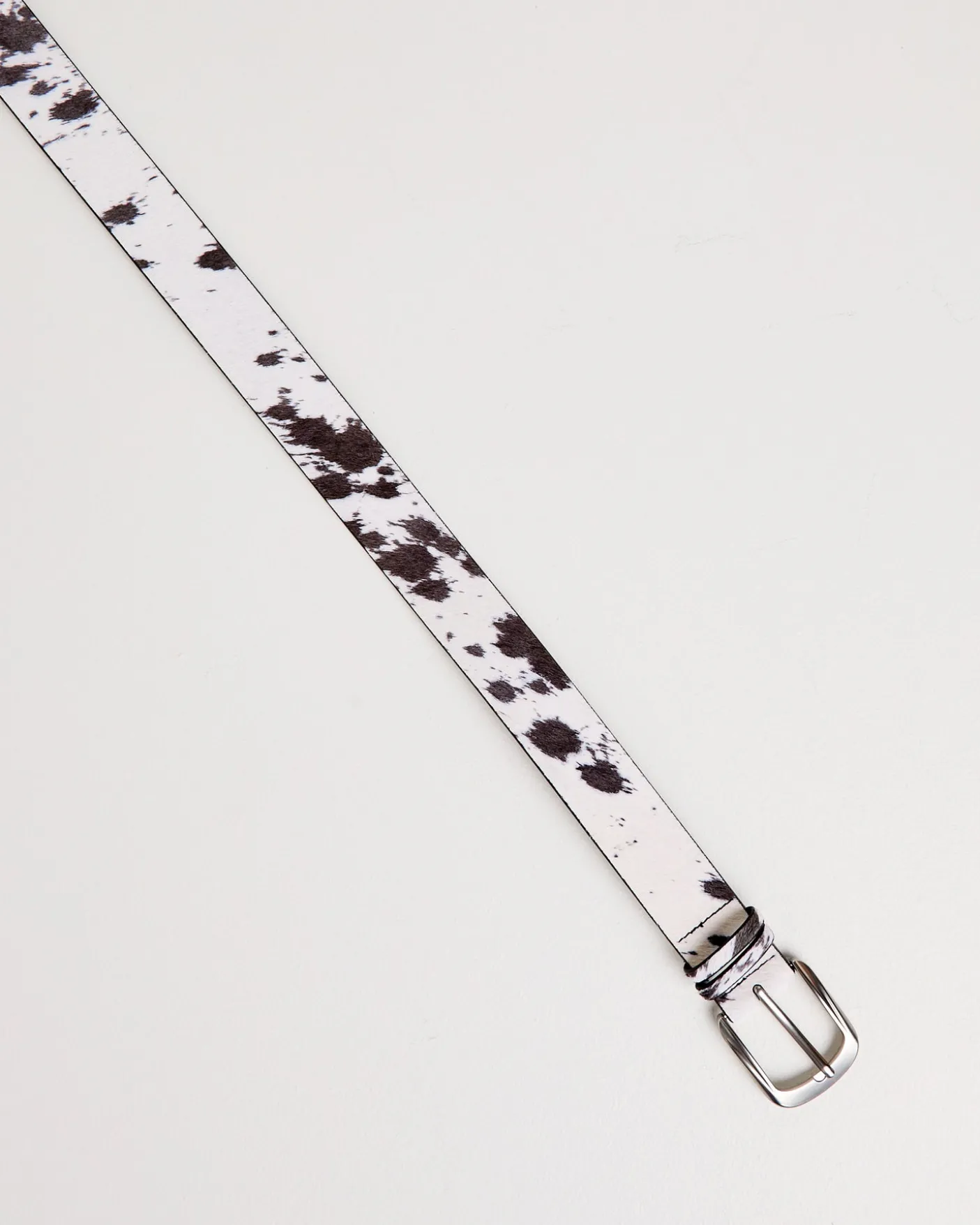 Cow Print Leather Belt