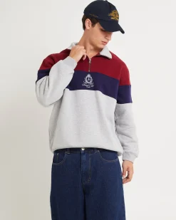 Crest Panel 1/4 Zip Jumper