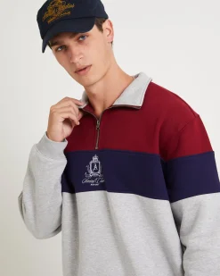 Crest Panel 1/4 Zip Jumper