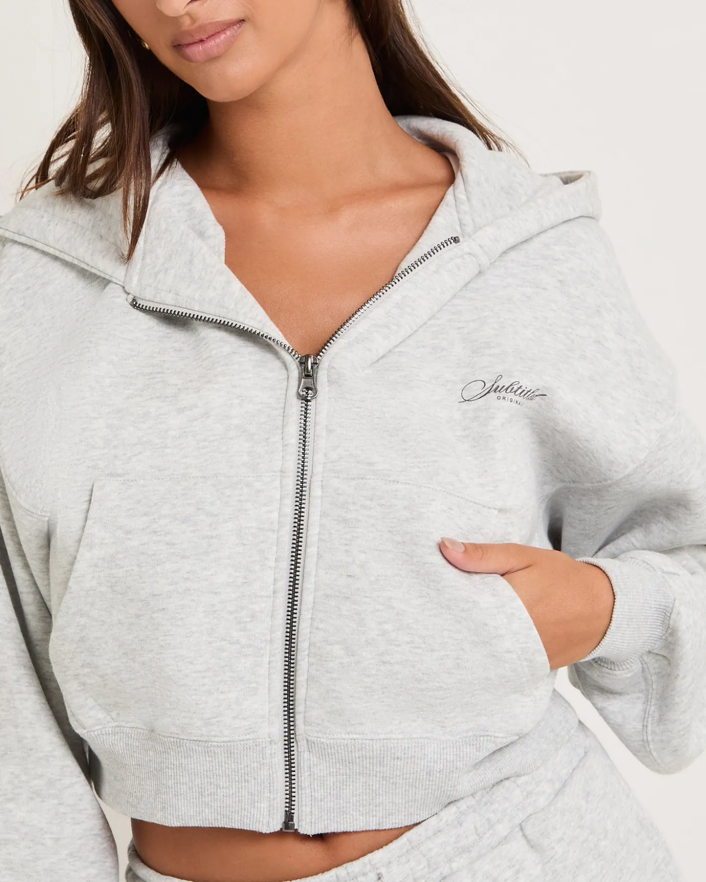 Cropped Zip Hoodie