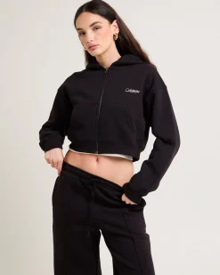 Cropped Zip Hoodie