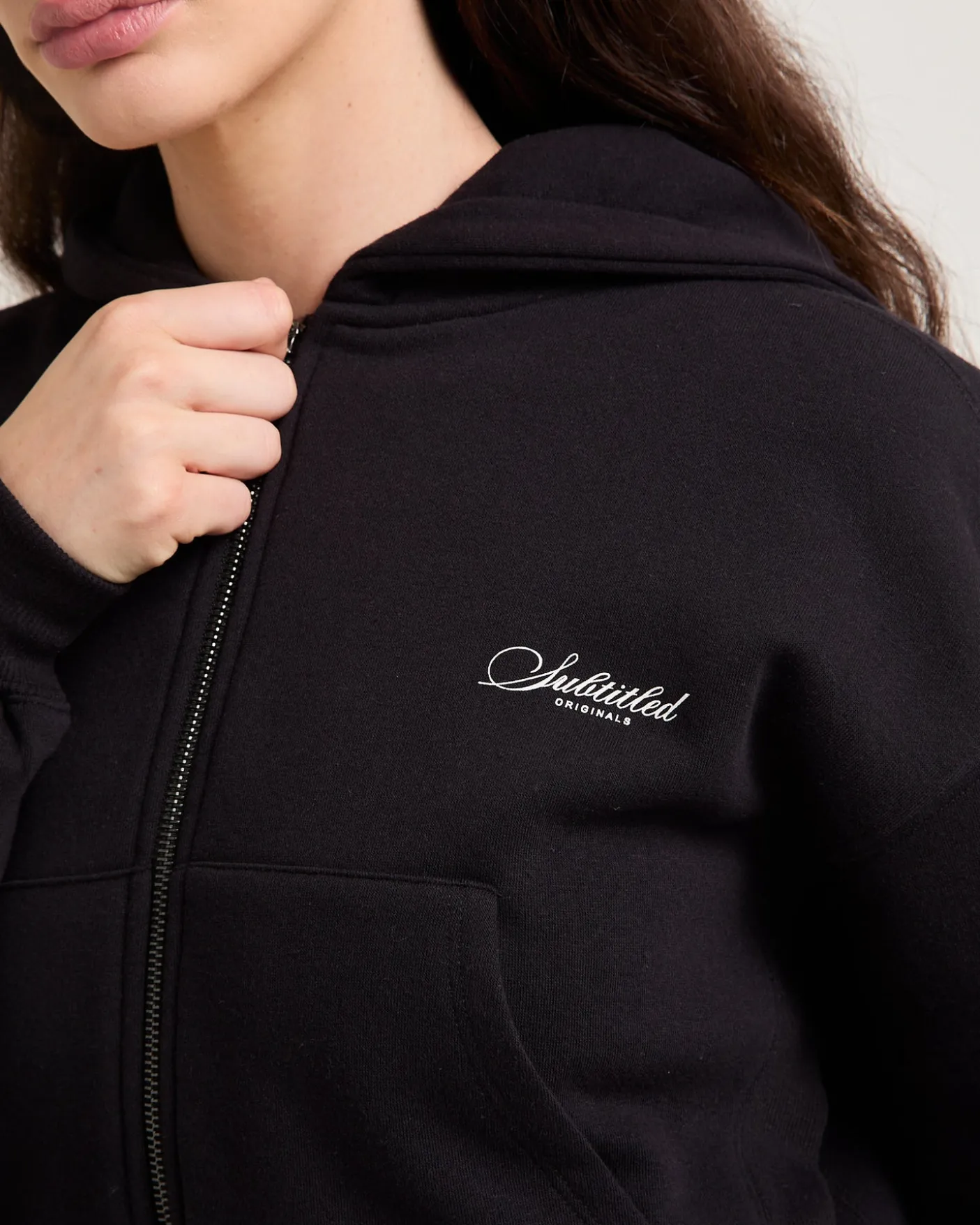 Cropped Zip Hoodie