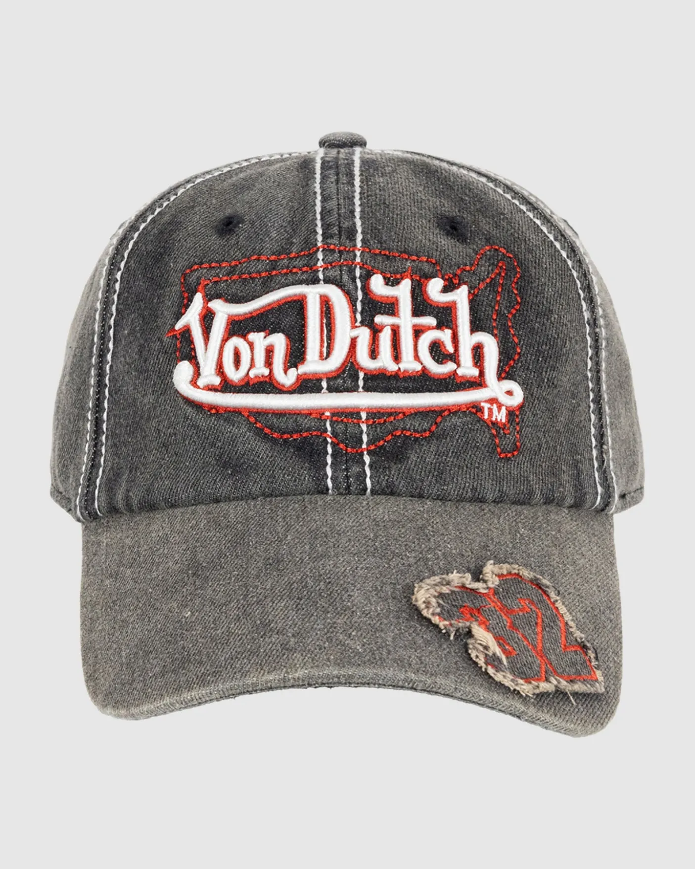 3D Embroidery Acid Denim Dad Cap