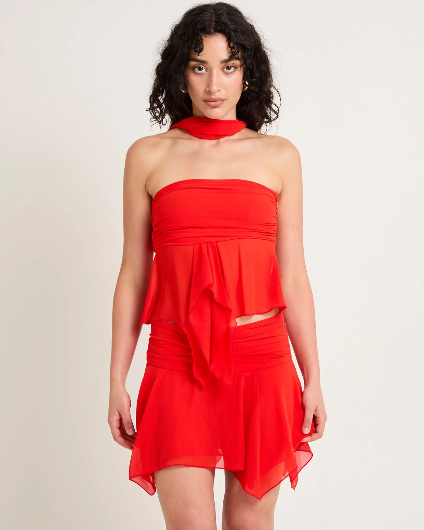 Daphony Chiffon Wrap Top