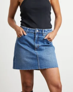 Darcy Denim Mini Skirt in Omen