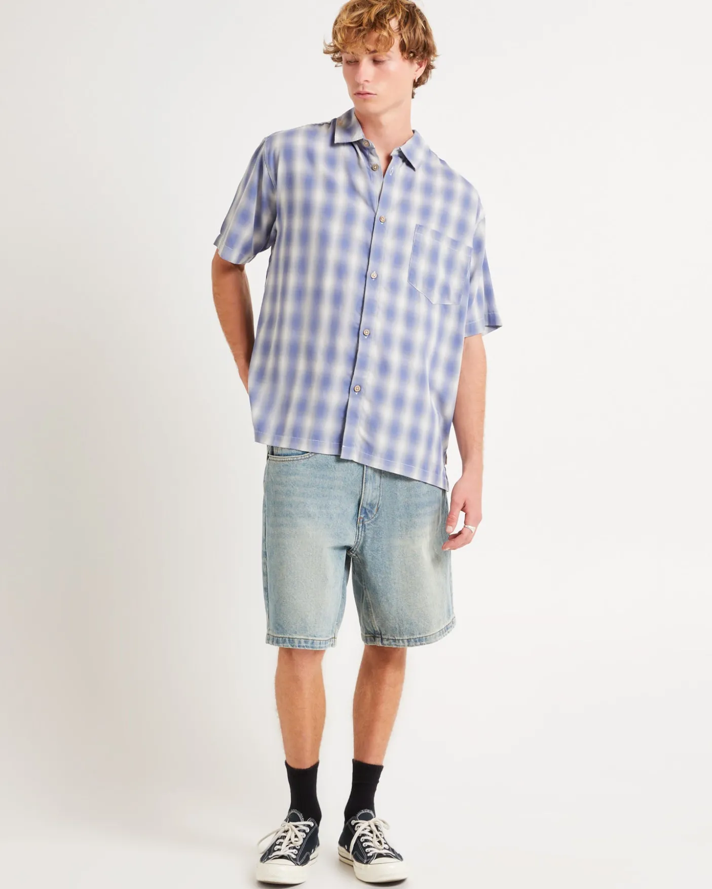 Dazed Ombre Check Short Sleeve Shirt