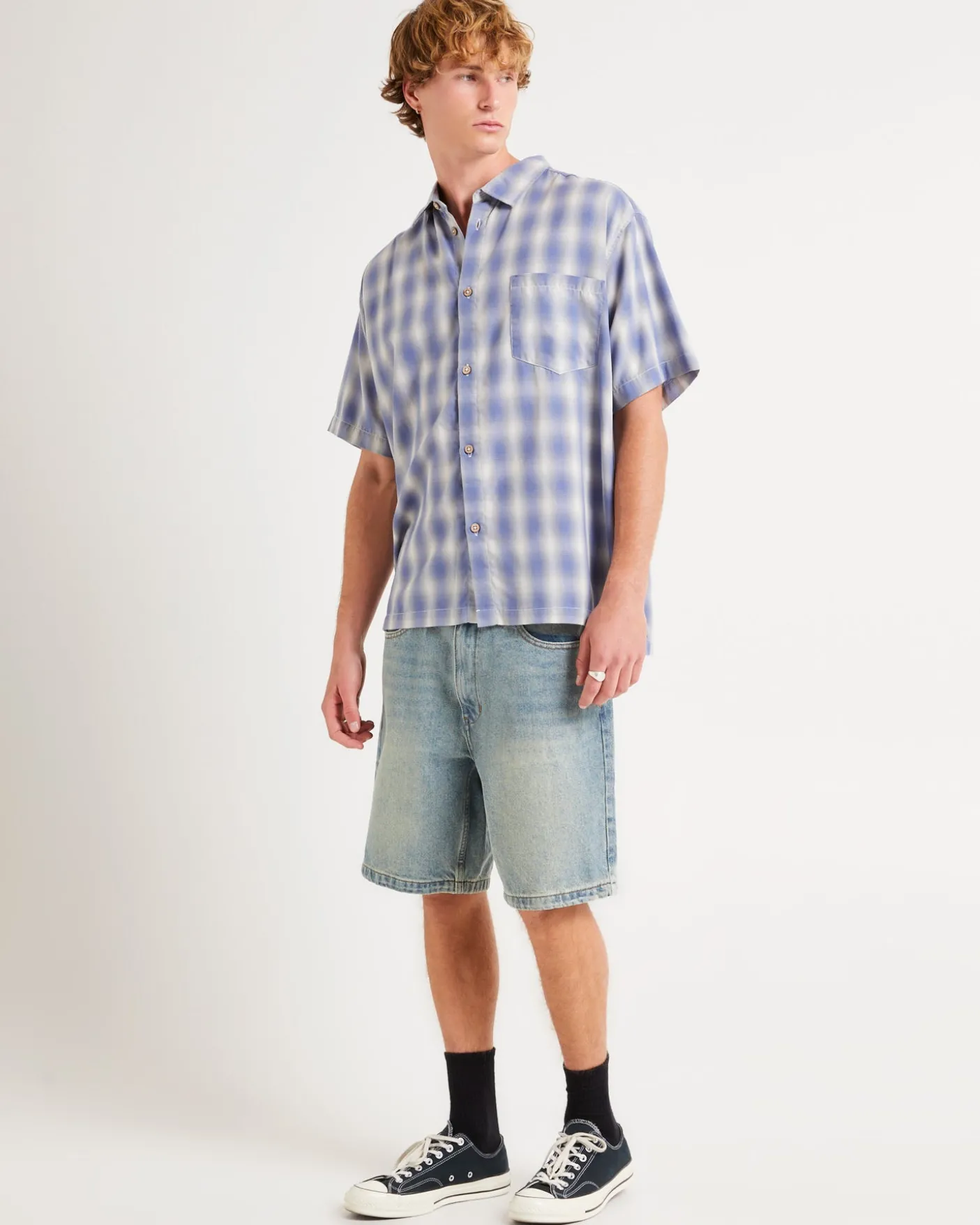 Dazed Ombre Check Short Sleeve Shirt