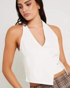 Delilah Denim Halter Neck Top