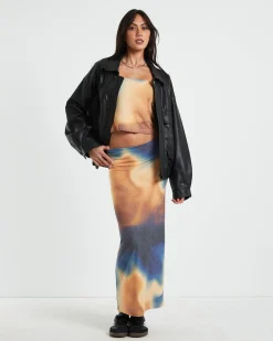 Della Printed Strapless Knit Top in Assorted