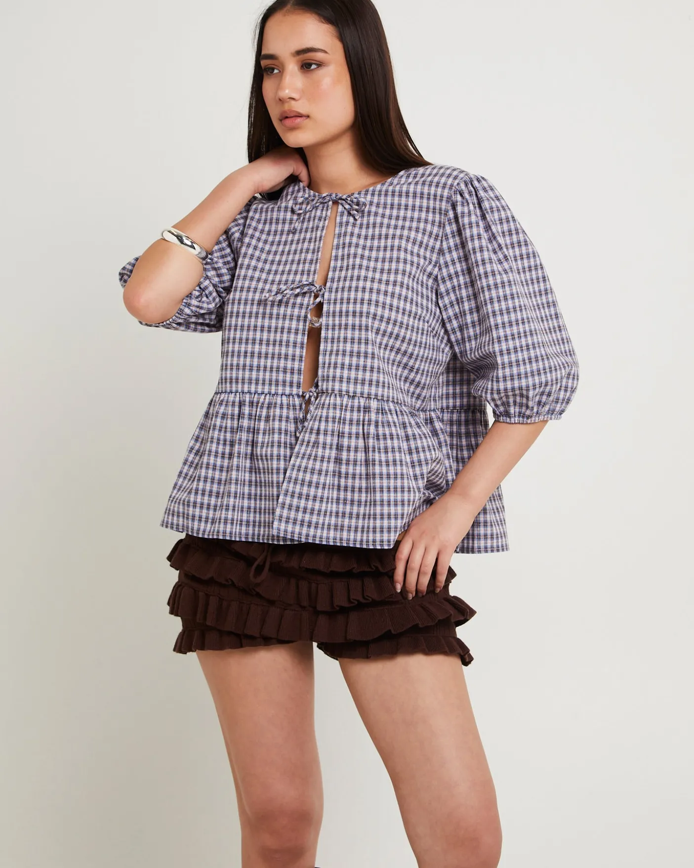 Delmar Check Frill Shirt