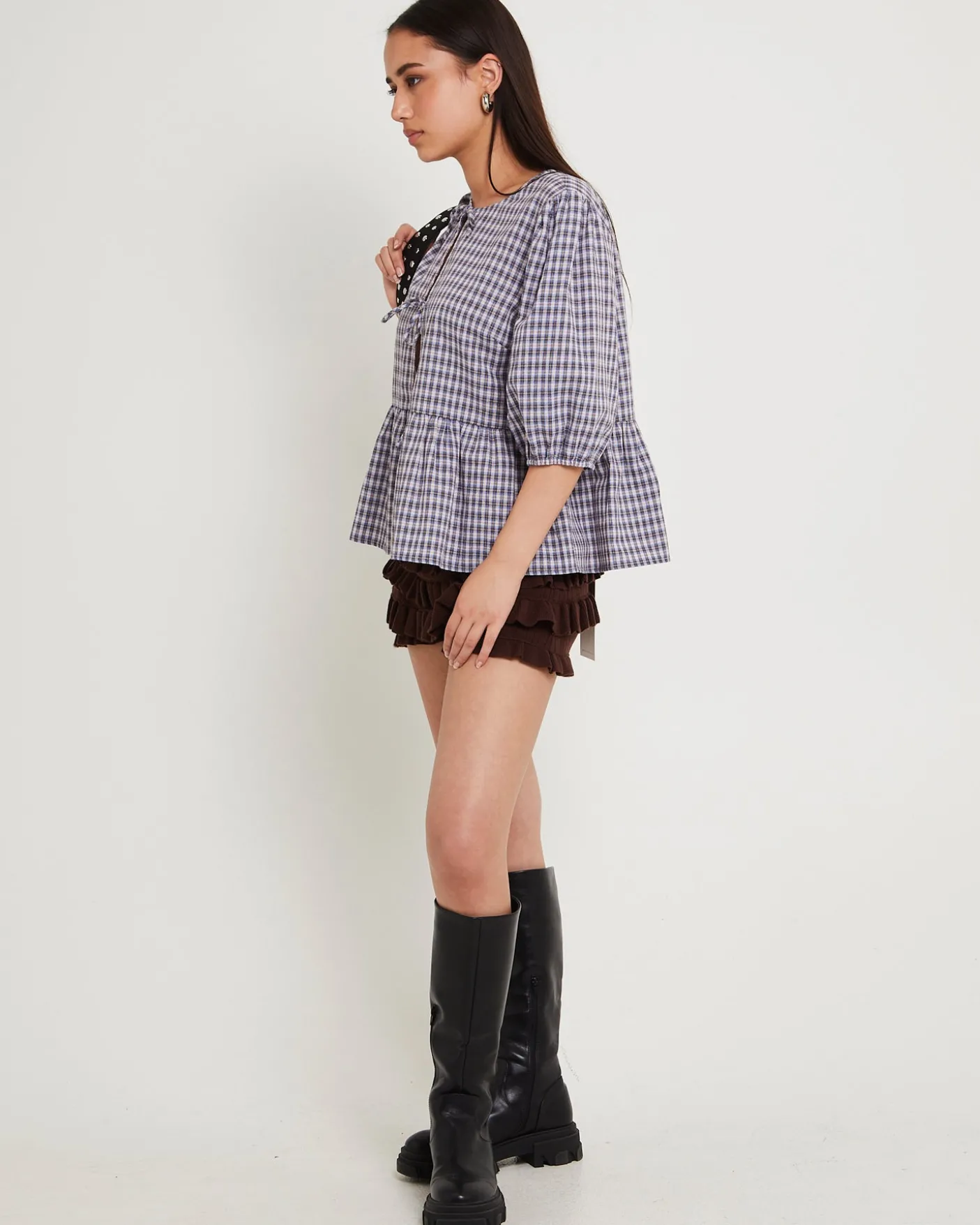 Delmar Check Frill Shirt