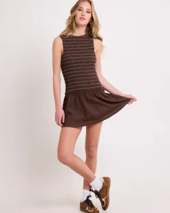 Delmore Shirred Mini Dress