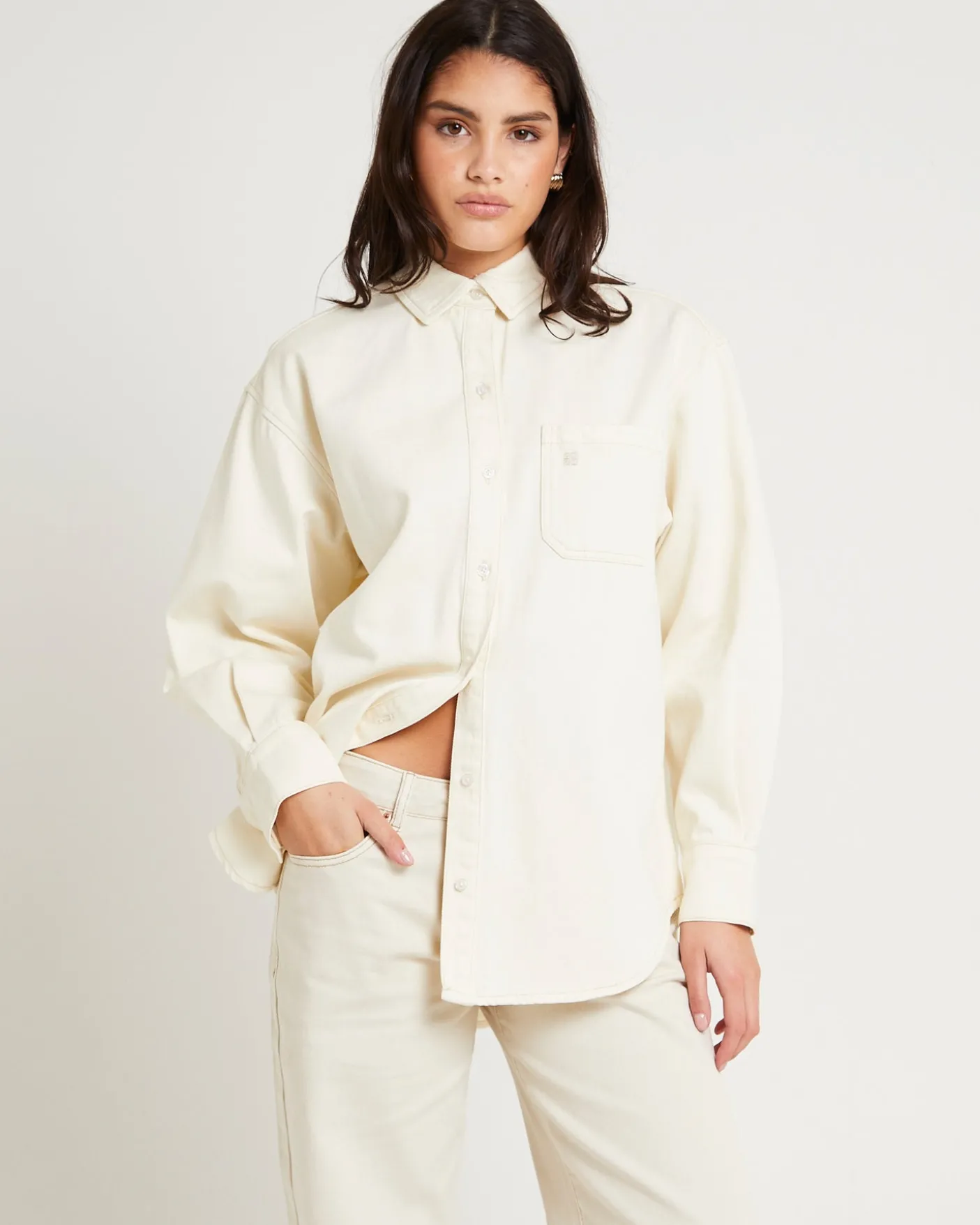 Delta Denim Oversized Long Sleeve Shirt