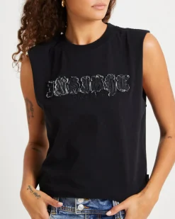 Denim Applique Tank Top
